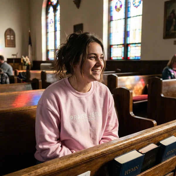 Customer wearing Praise Jesus apparel